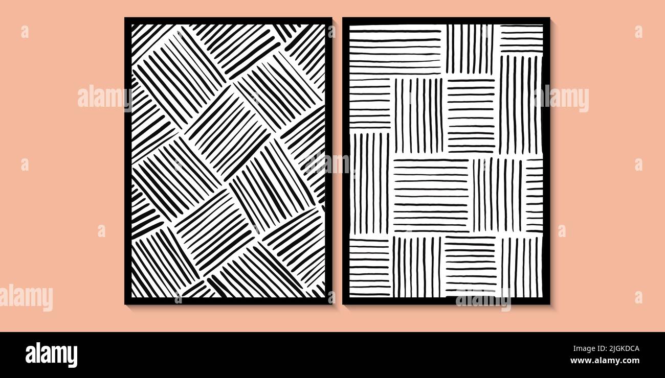 Lignes noires abstraites décoration murale minimaliste. Style de ligne simple. Ligne noire et blanche. Motif moderne et créatif. Illustration de Vecteur Lignes noires abstraites décoration murale minimaliste. Style de ligne simple. Ligne noire et blanche. Motif moderne et créatif. Illustration de Vecteur