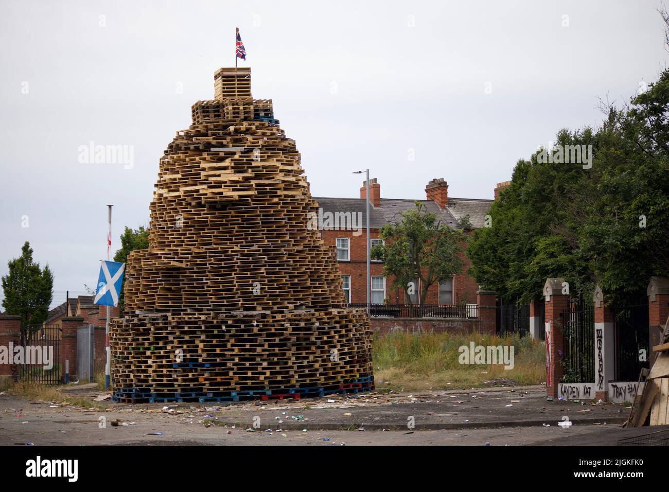 Tigers Bay Bonfire (rue Adam) 11th juillet 2022 Banque D'Images