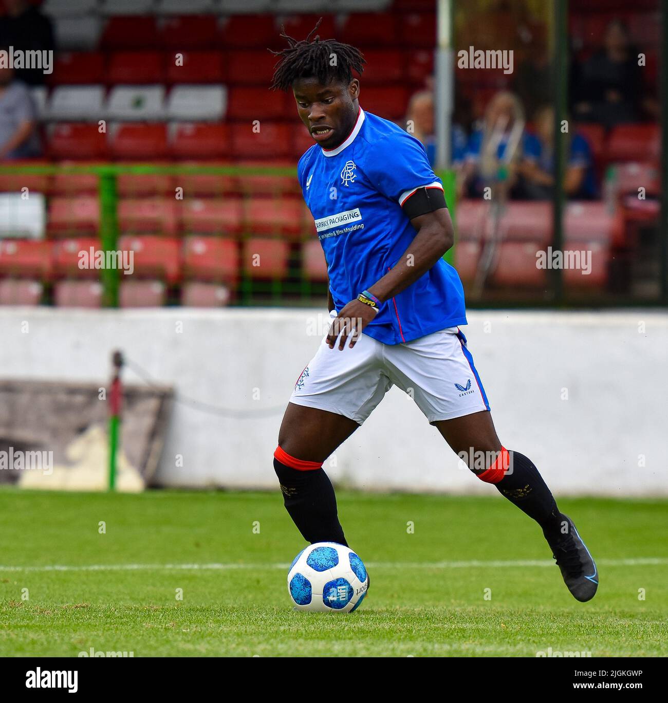 Glentoran vs Rangers B, amis d'avant-saison, Bet McLean Oval, dimanche 10th juillet 2022 Banque D'Images