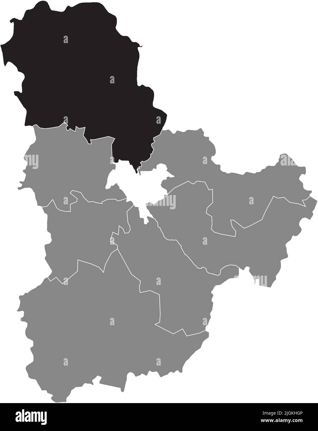 Carte de localisation de la RAUION VYSHHOROD, OBLAST DE KIEV Illustration de Vecteur