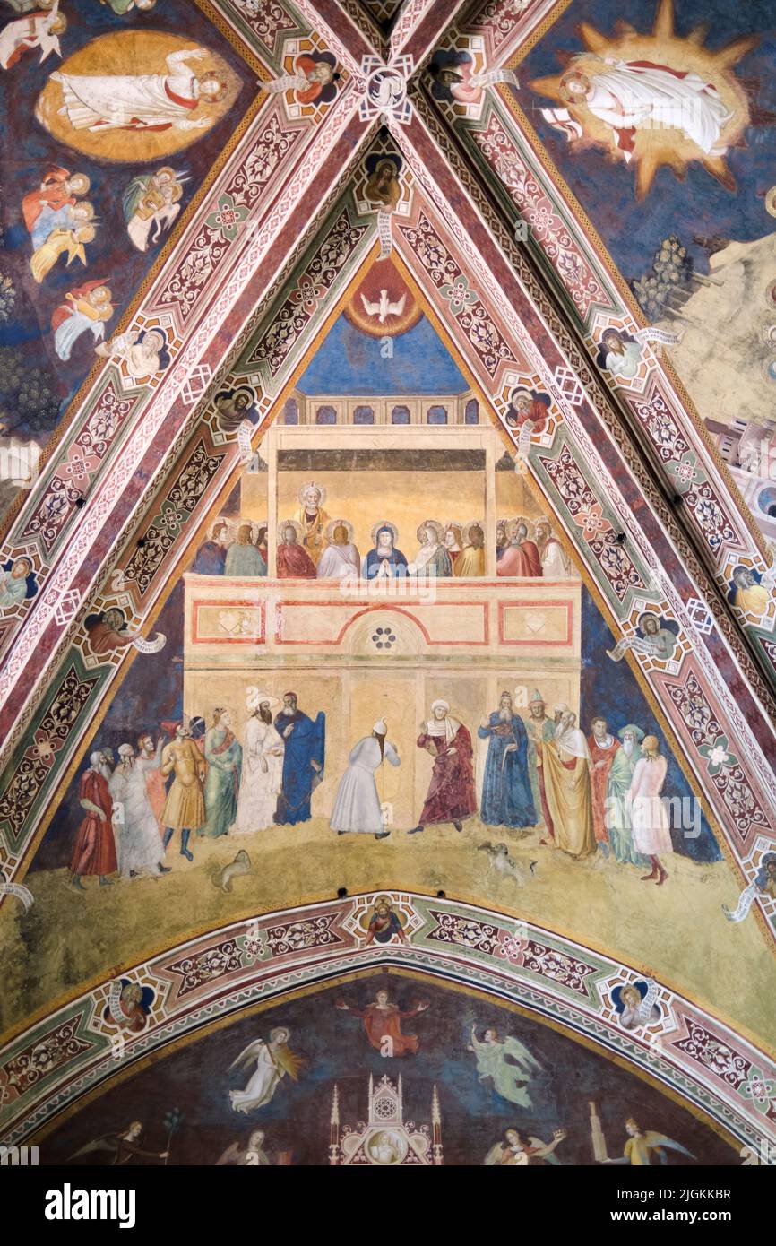 La Chapelle espagnole dans les cloîtres de la Basilique de Santa Maria Novella à Florence Italie Banque D'Images