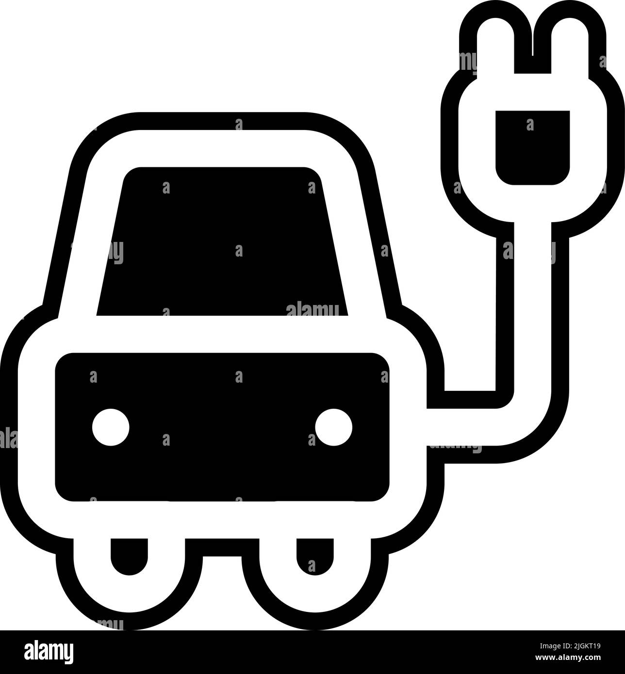 icône voiture électrique . Illustration de Vecteur