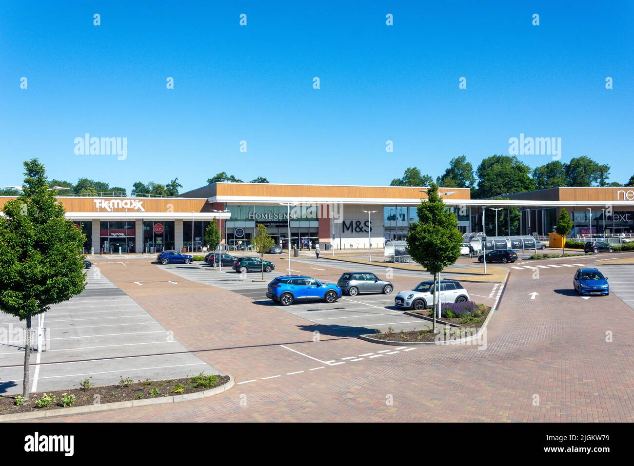 Elliott's Field Retail Park, Leicester Road, Rugby, Warwickshire, Angleterre, Royaume-Uni Banque D'Images