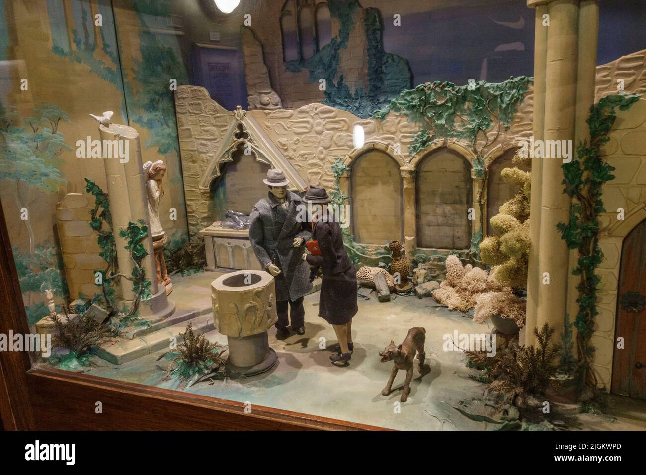 'The Abbots Treasure où l'Abbot l'a-t-il caché ?', une machine d'arcade à pièces de 1930s exposée dans un musée au Royaume-Uni. Banque D'Images