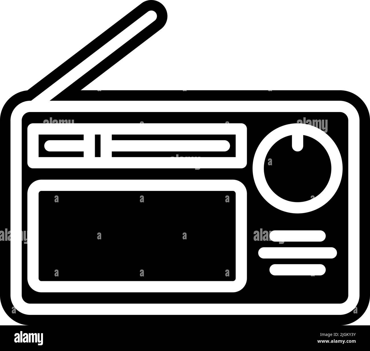 Radio icon Banque d'images noir et blanc - Alamy