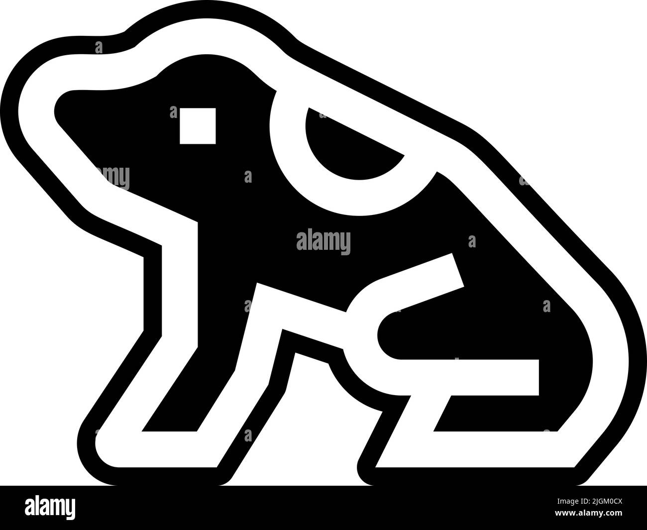 golden dart icône grenouille . Illustration de Vecteur