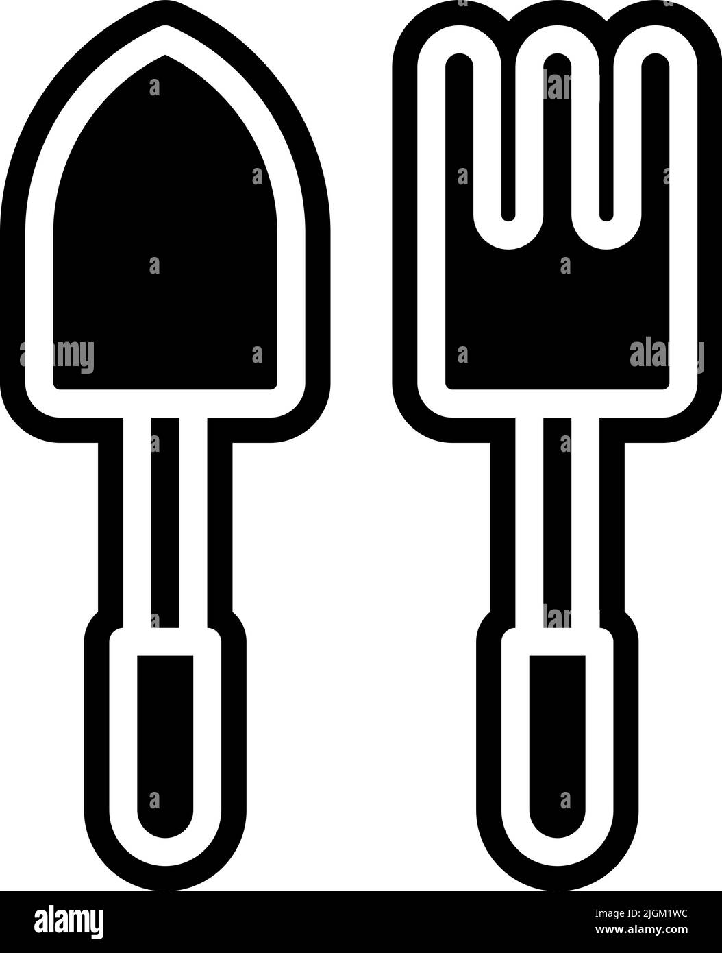 icône des outils de jardinage . Illustration de Vecteur