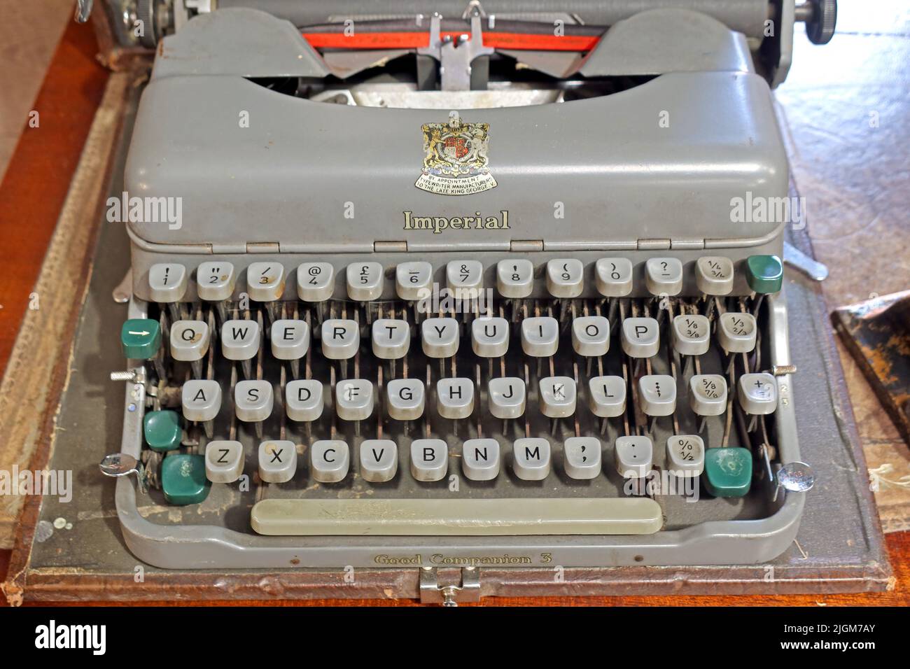 Clavier d'une machine à écrire impériale - bon companion3 sur rendez-vous Late King George, Leicester, Angleterre, Royaume-Uni Banque D'Images