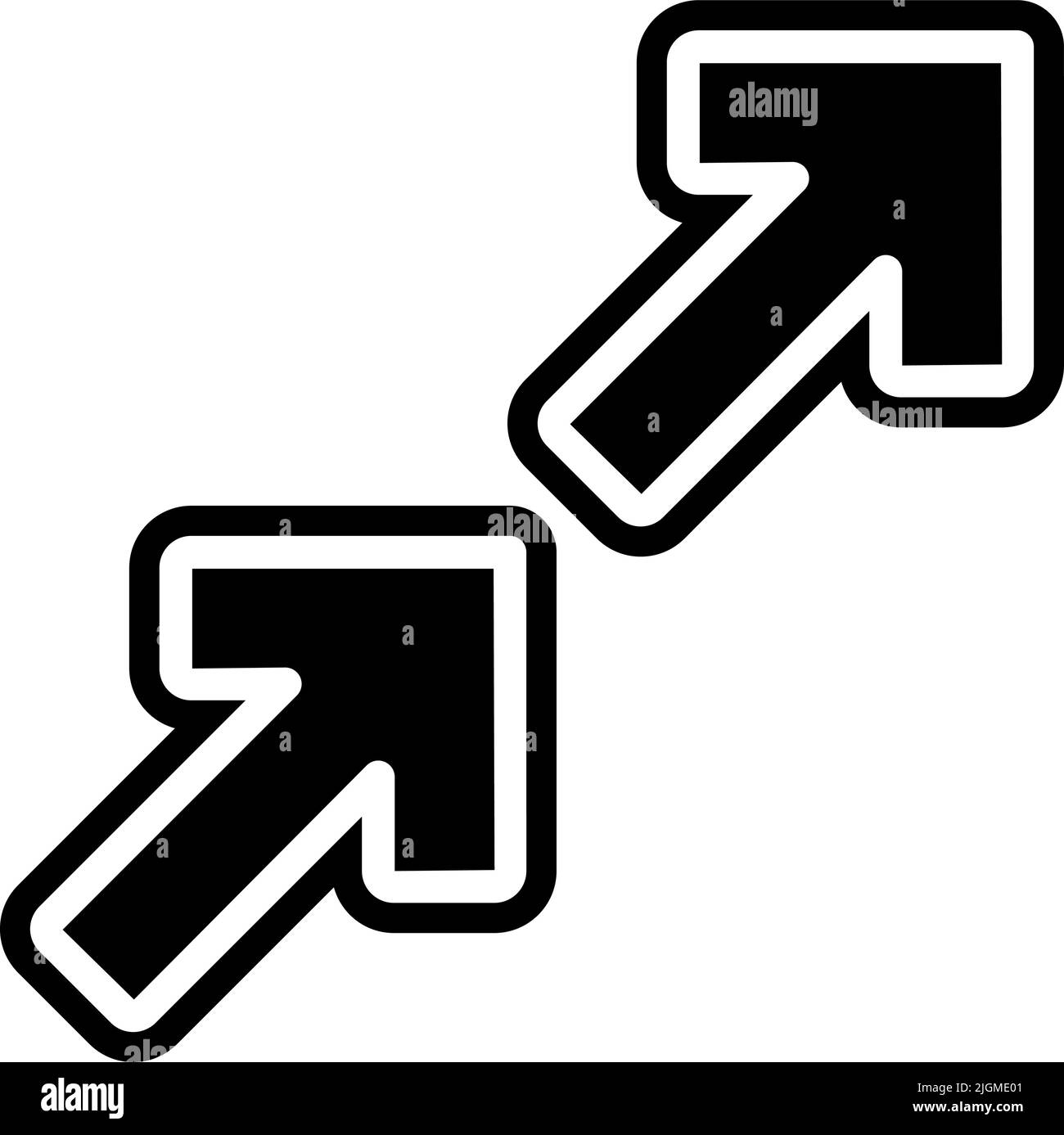 Symbole de double flèche Banque d'images noir et blanc - Page 3 - Alamy