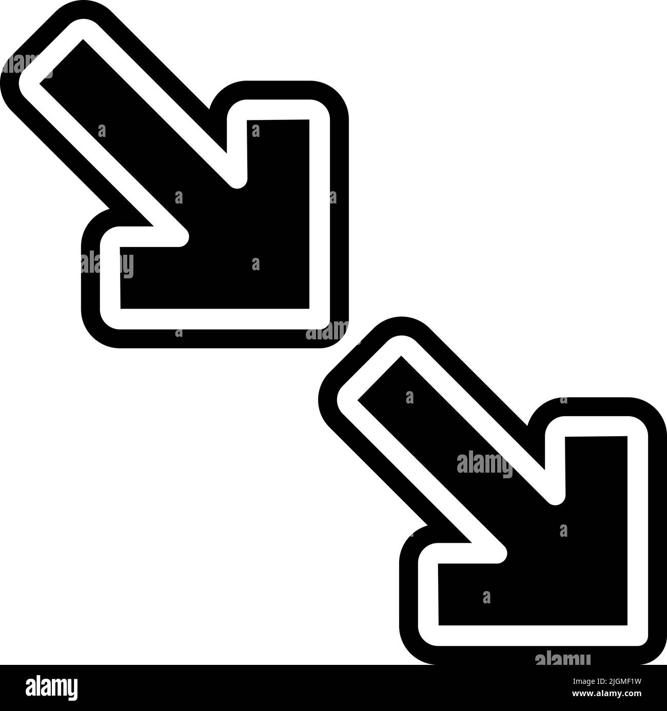 Symbole de double flèche Banque d'images noir et blanc - Page 3 - Alamy