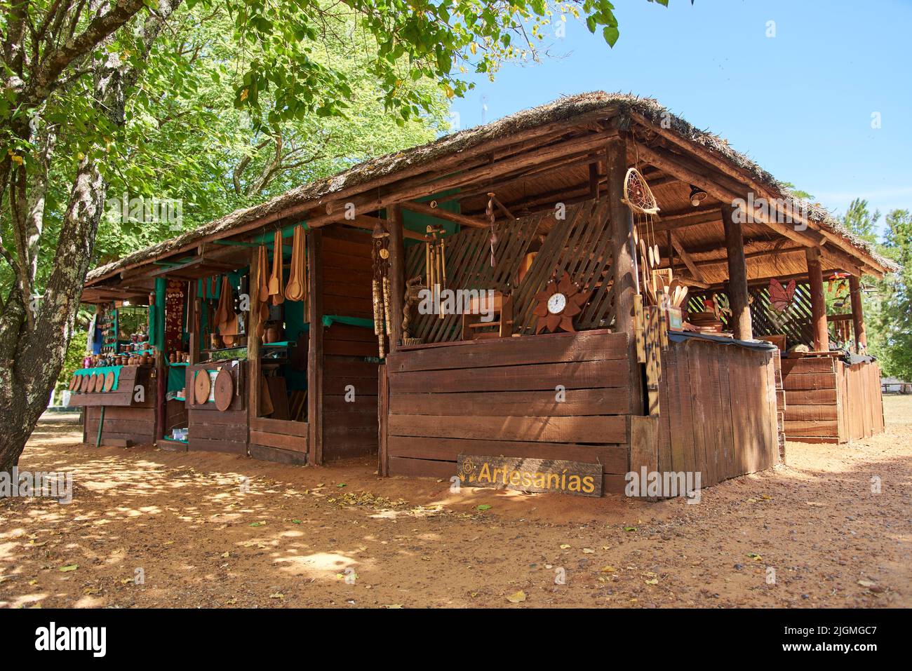 28 décembre 2021, parc national El Palmar, entre Rios, Argentine : boutique de souvenirs faite à la main Banque D'Images