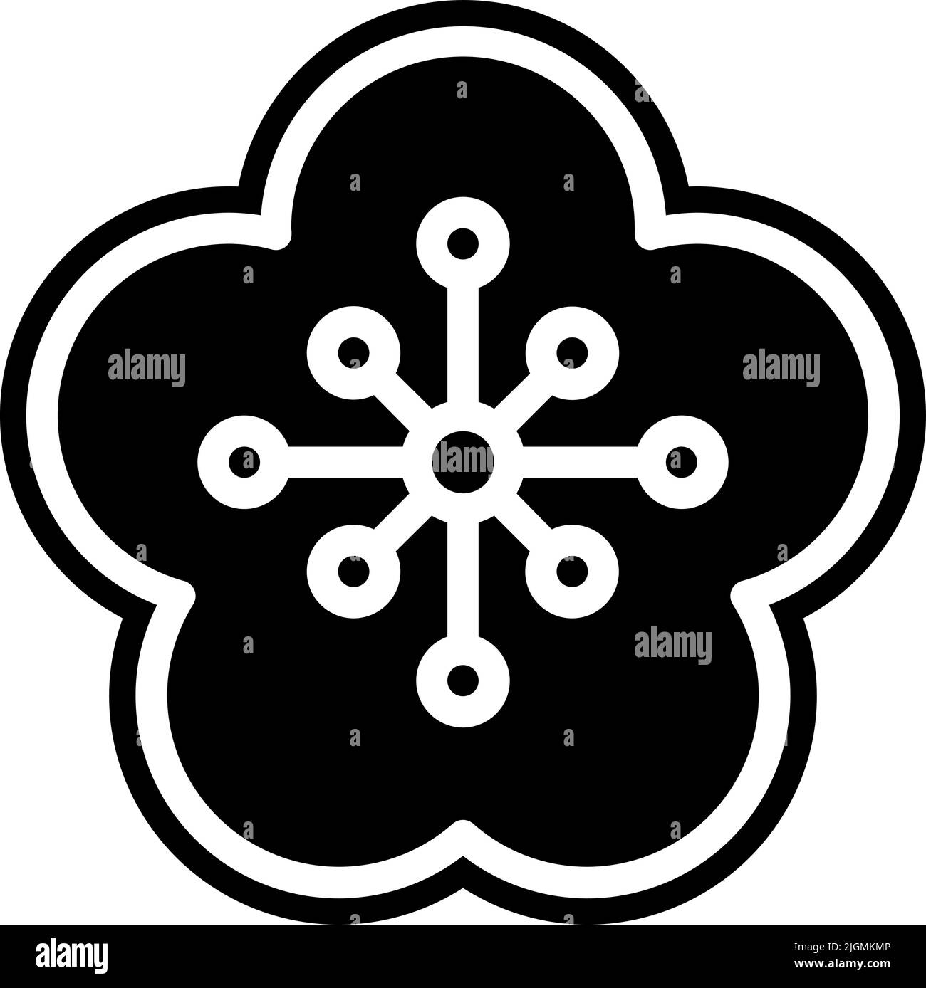 Fleurs icône orchidée . Illustration de Vecteur