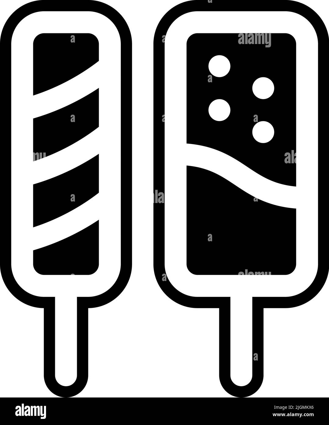 Icône crème glacée épicerie . Illustration de Vecteur