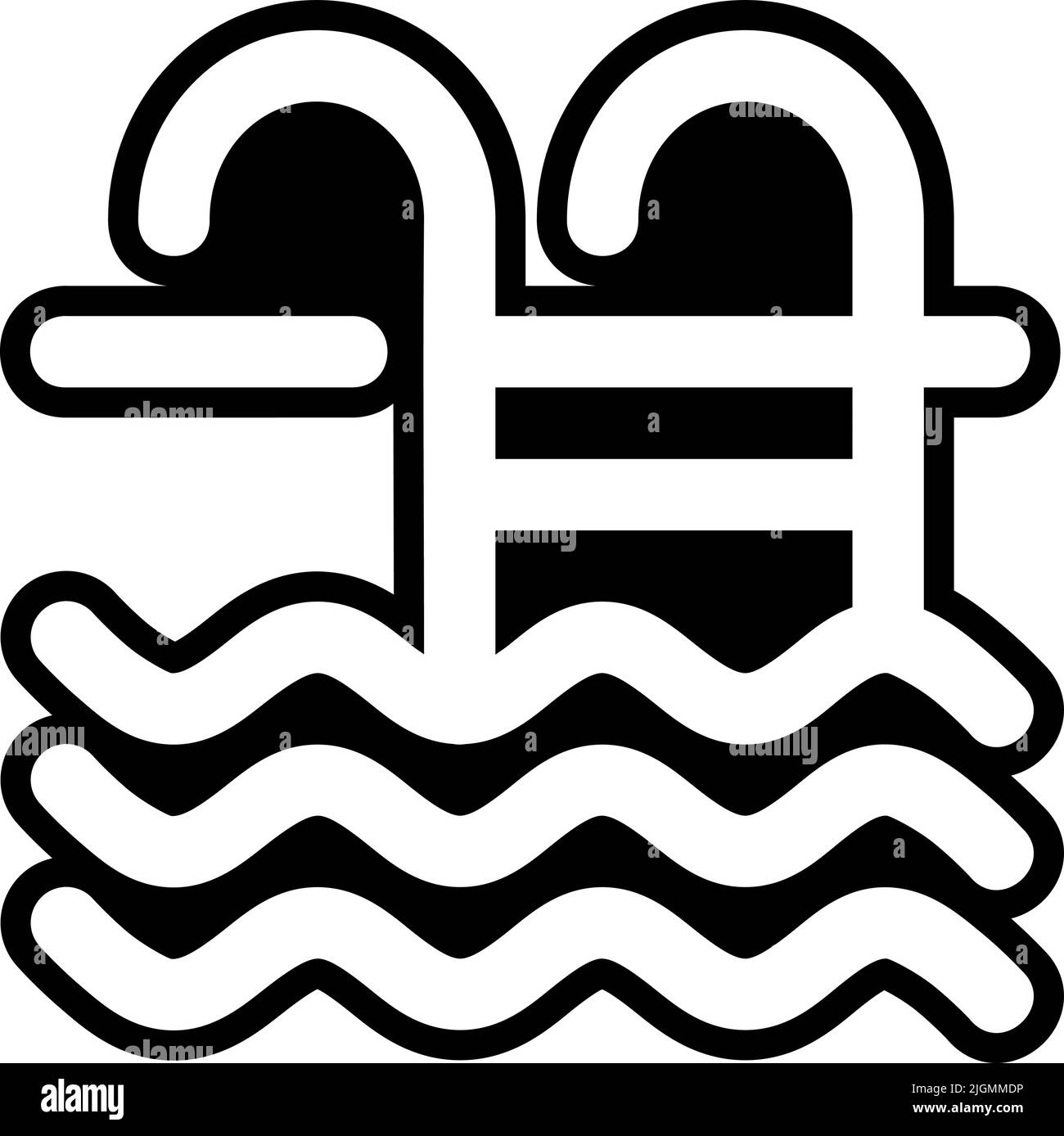 Icône de la piscine de l'hôtel . Illustration de Vecteur