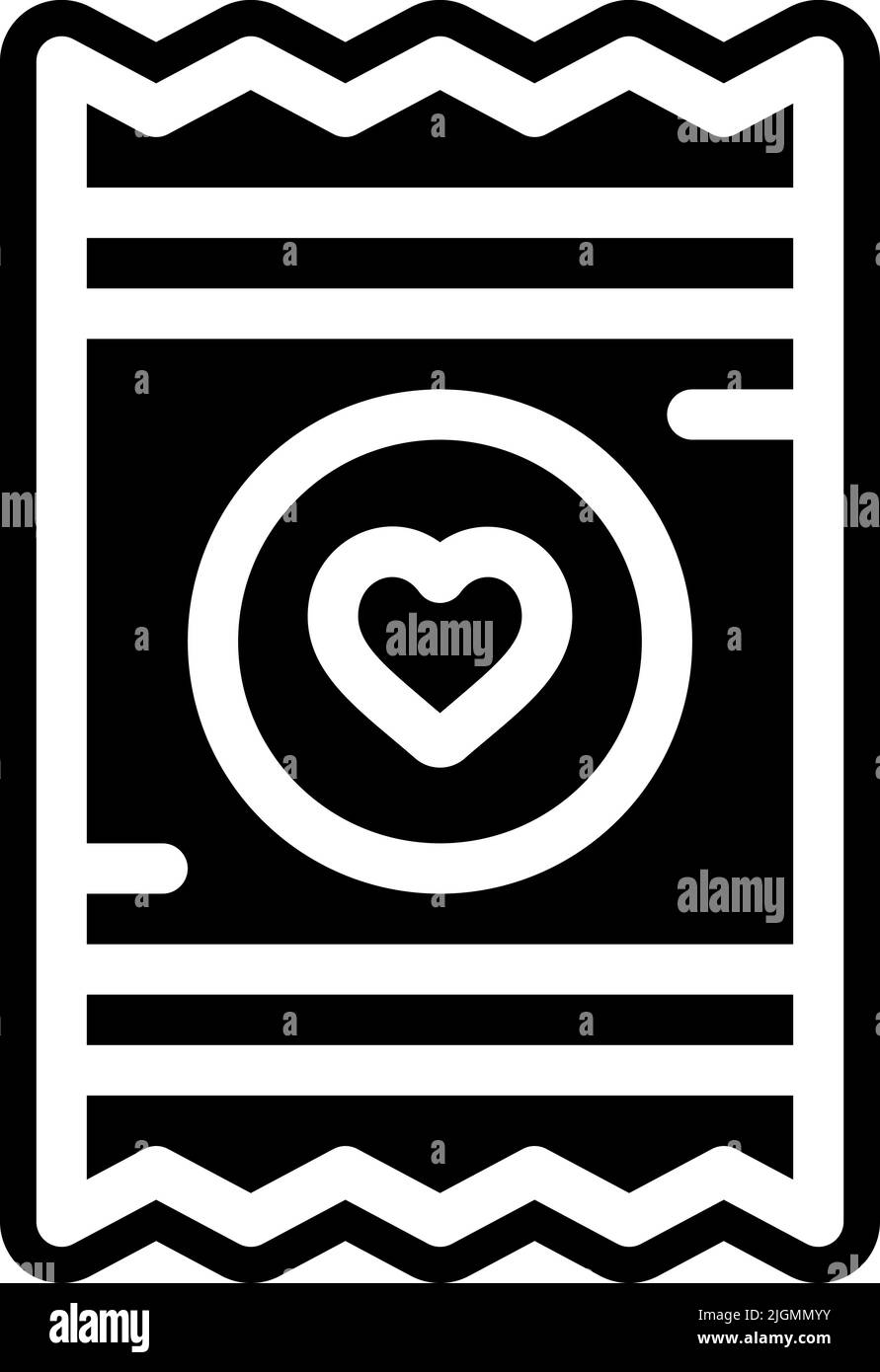Icône du condom d'amour . Illustration de Vecteur