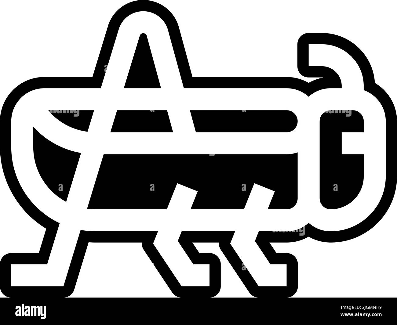 Icône de criquet de catastrophe naturelle . Illustration de Vecteur