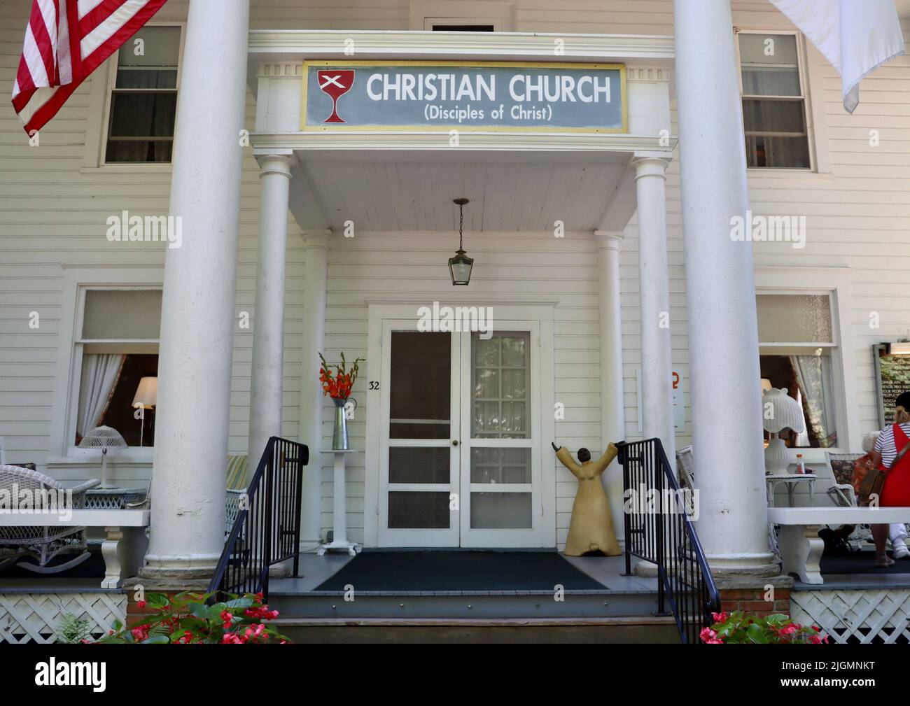 Église chrétienne à l'établissement Chautauqua , NY Banque D'Images