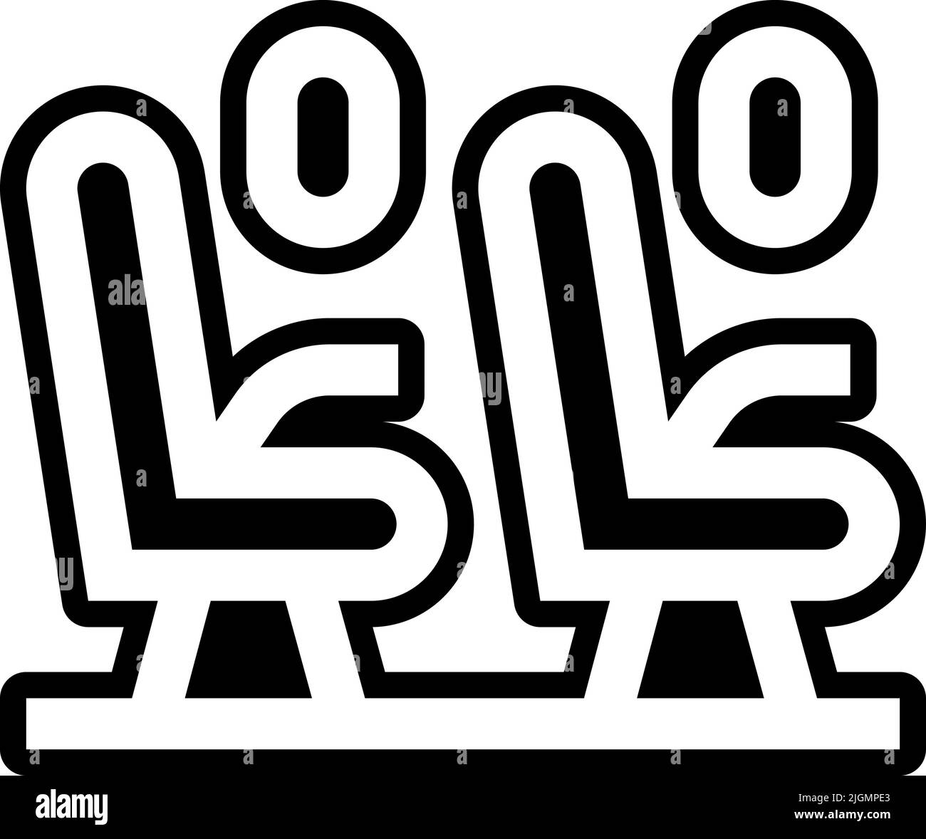 Icône de siège de transport public . Illustration de Vecteur