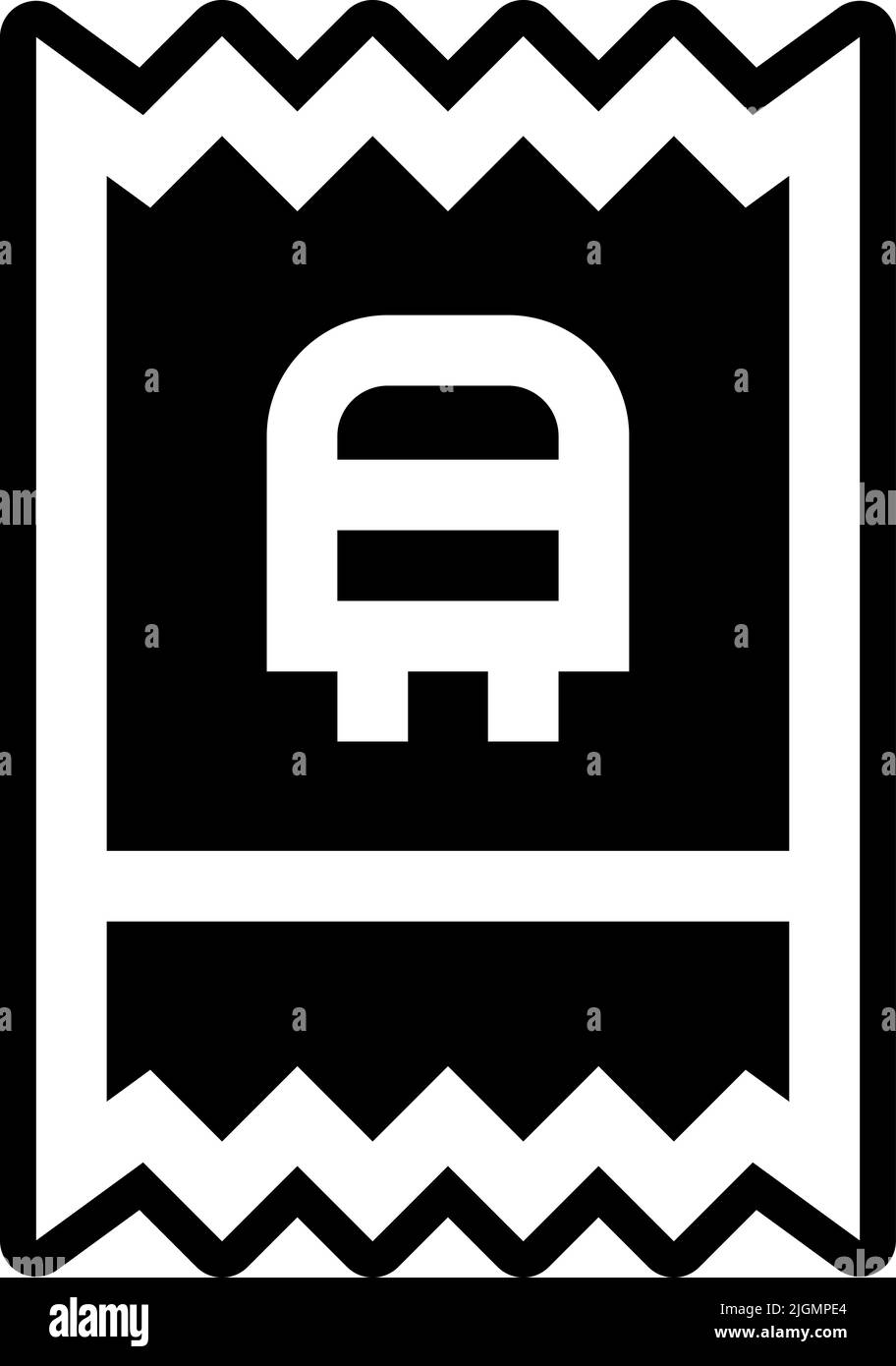 Icône de ticket de transport en commun . Illustration de Vecteur