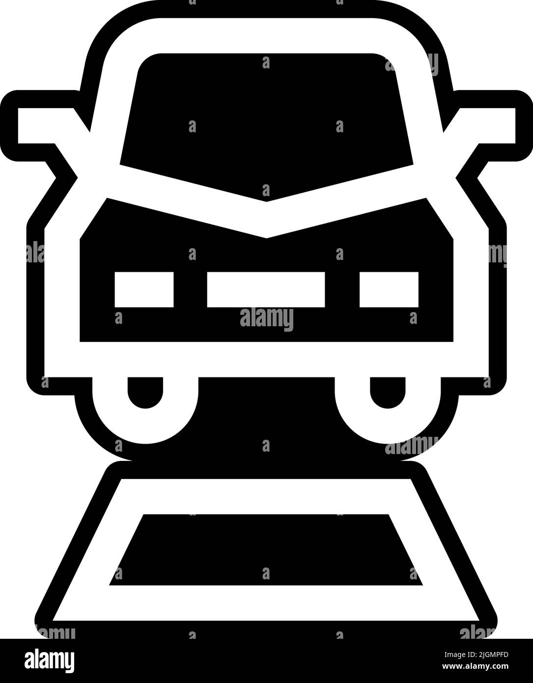 Icône de voiture de transport public . Illustration de Vecteur