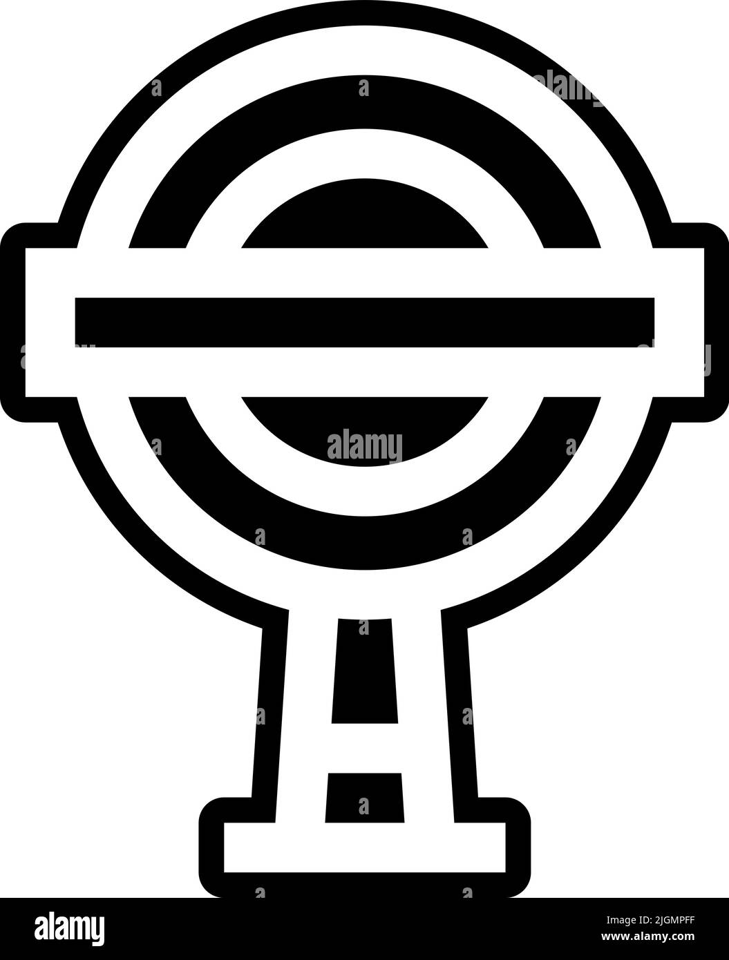 Icône de métro en transports publics . Illustration de Vecteur