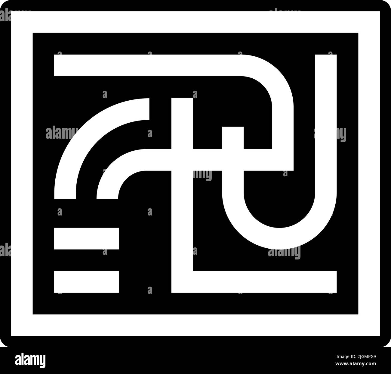 Icône de carte des transports en commun . Illustration de Vecteur