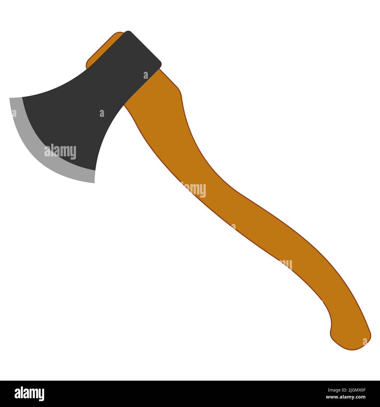 Icône logo AX pour hacher du bois, bande dessinée hache signe Illustration de Vecteur