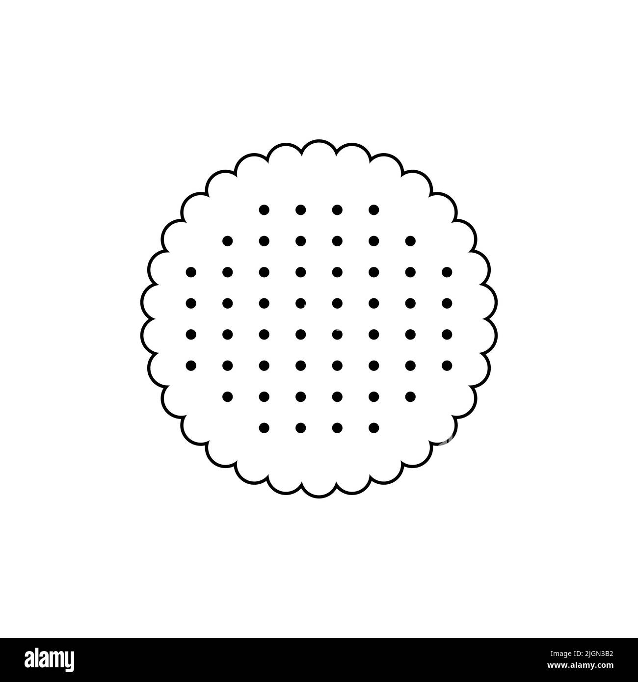 Icône vecteur biscuit isolée sur fond blanc Illustration de Vecteur