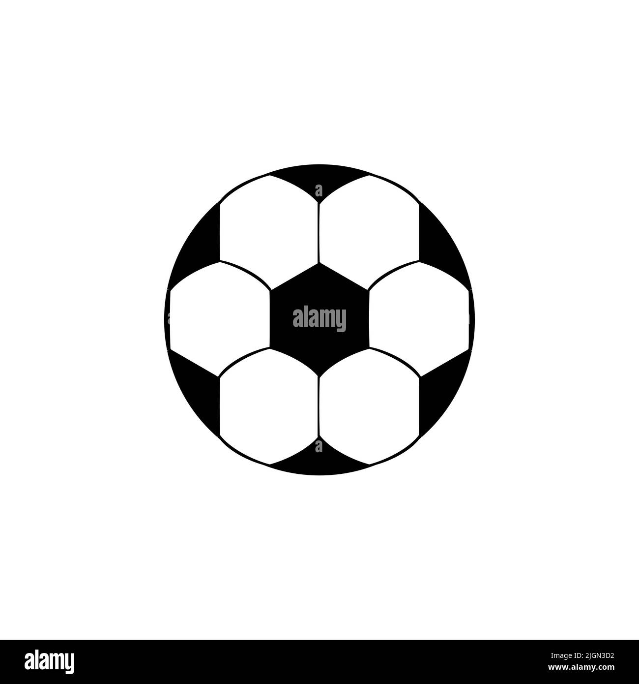 Symbole de football vectoriel isolé sur fond blanc. Icône ballon de football Illustration de Vecteur