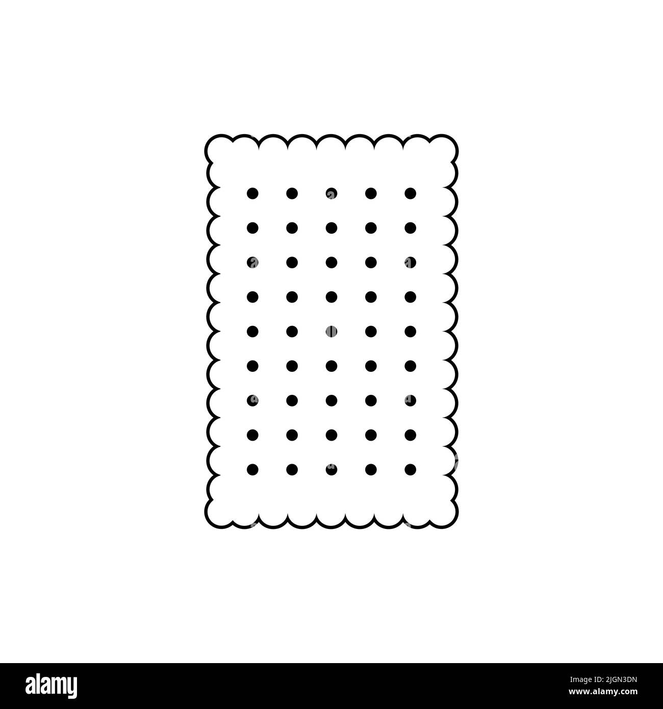 Vecteur d'icône biscuit isolé sur fond blanc Illustration de Vecteur