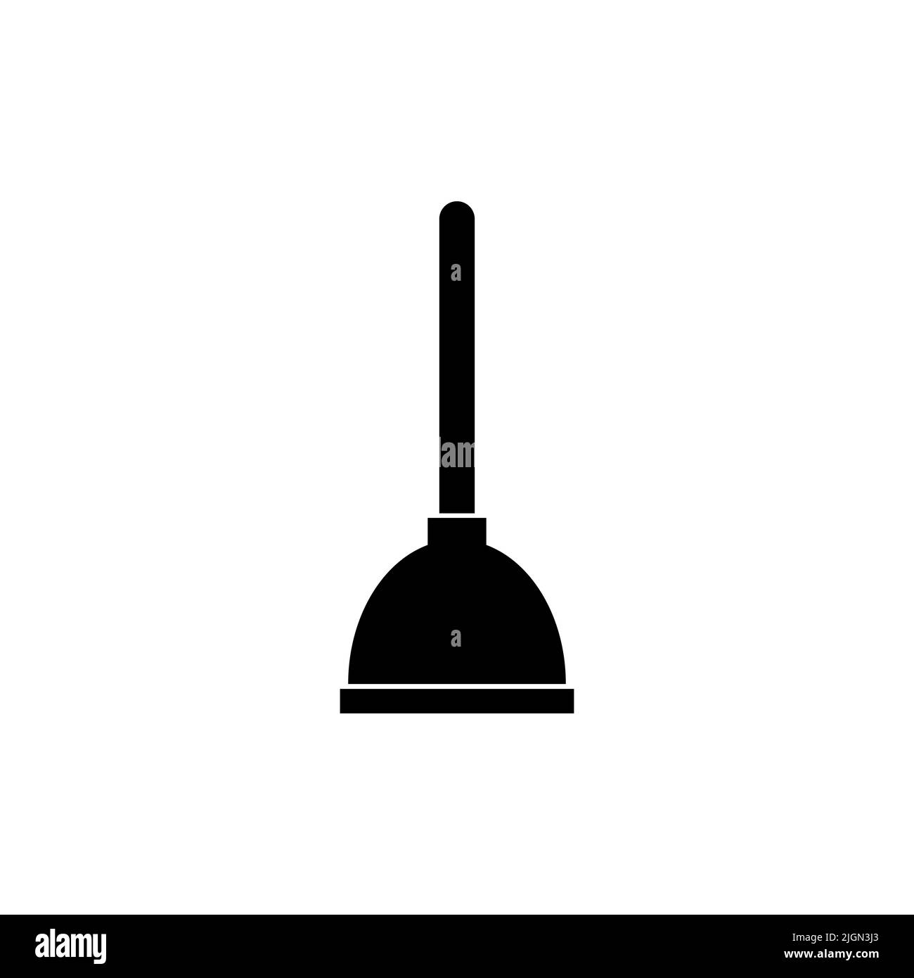 Symbole de poussoir de toilettes, vecteur isolé sur fond blanc Illustration de Vecteur