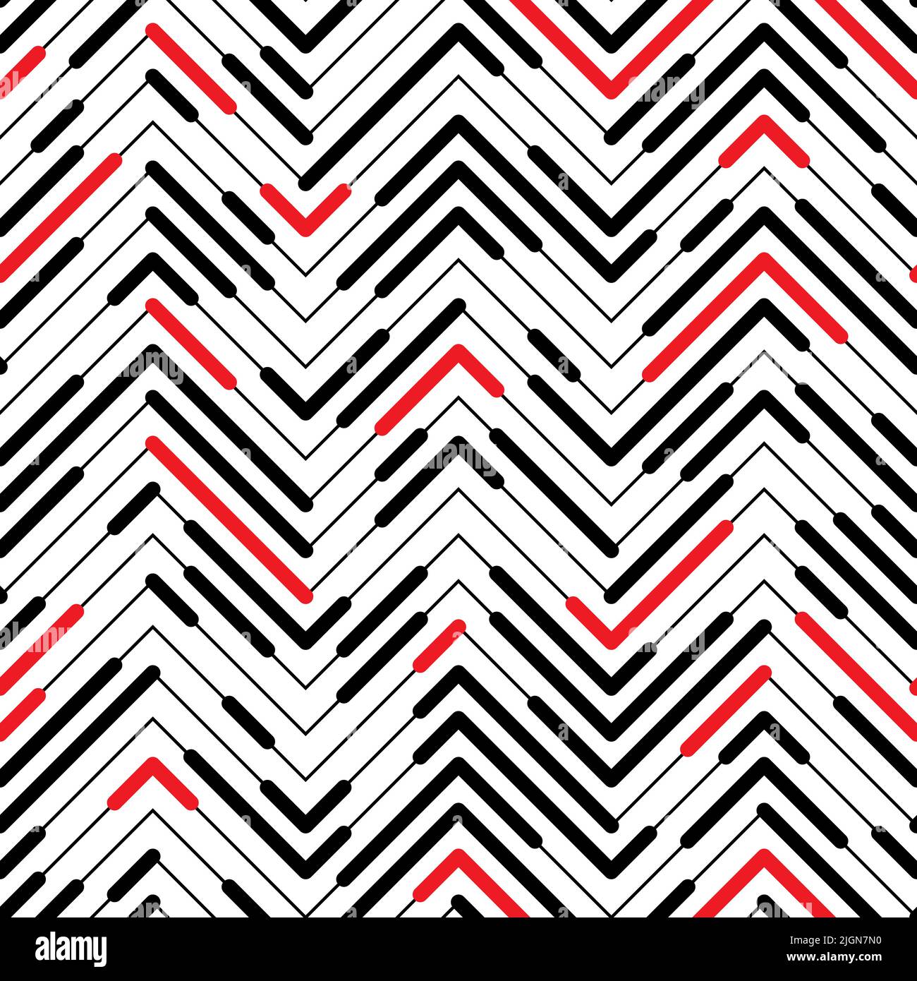 Motif zigzag sans couture. Résumé arrière-plan noir et rouge. Texture normale vectorielle Illustration de Vecteur