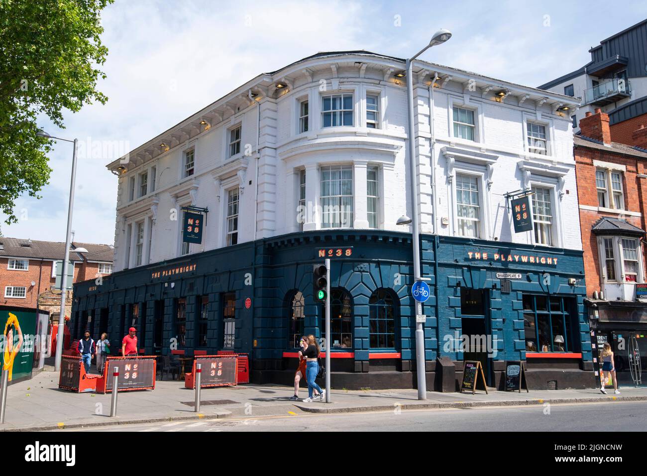 Le pub dramaturge de Shakespeare Street à Nottingham City, dans le Nottinghamshire, Angleterre Banque D'Images