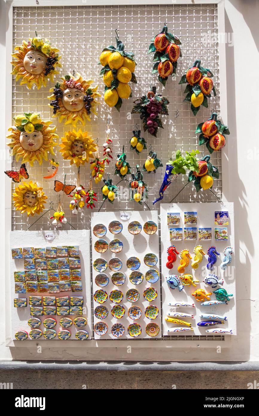 Positano Giftshop Display, Italie Banque D'Images