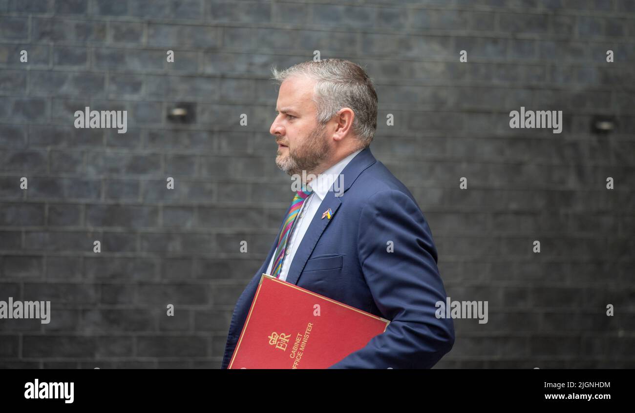 Downing Street, Londres, Royaume-Uni. 12 juillet 2022. Andrew Stephenson député, ministre sans portefeuille à Downing Street pour une réunion hebdomadaire du Cabinet. Crédit : Malcolm Park/Alay Live News. Banque D'Images