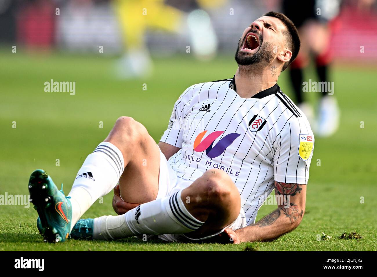 Aleksandar Mitrovic de Fulham - AFC Bournemouth v Fulham, Sky Bet Championship, Vitality Stadium, Bournemouth, Royaume-Uni - 23rd avril 2022 usage éditorial exclusif - des restrictions DataCo s'appliquent Banque D'Images