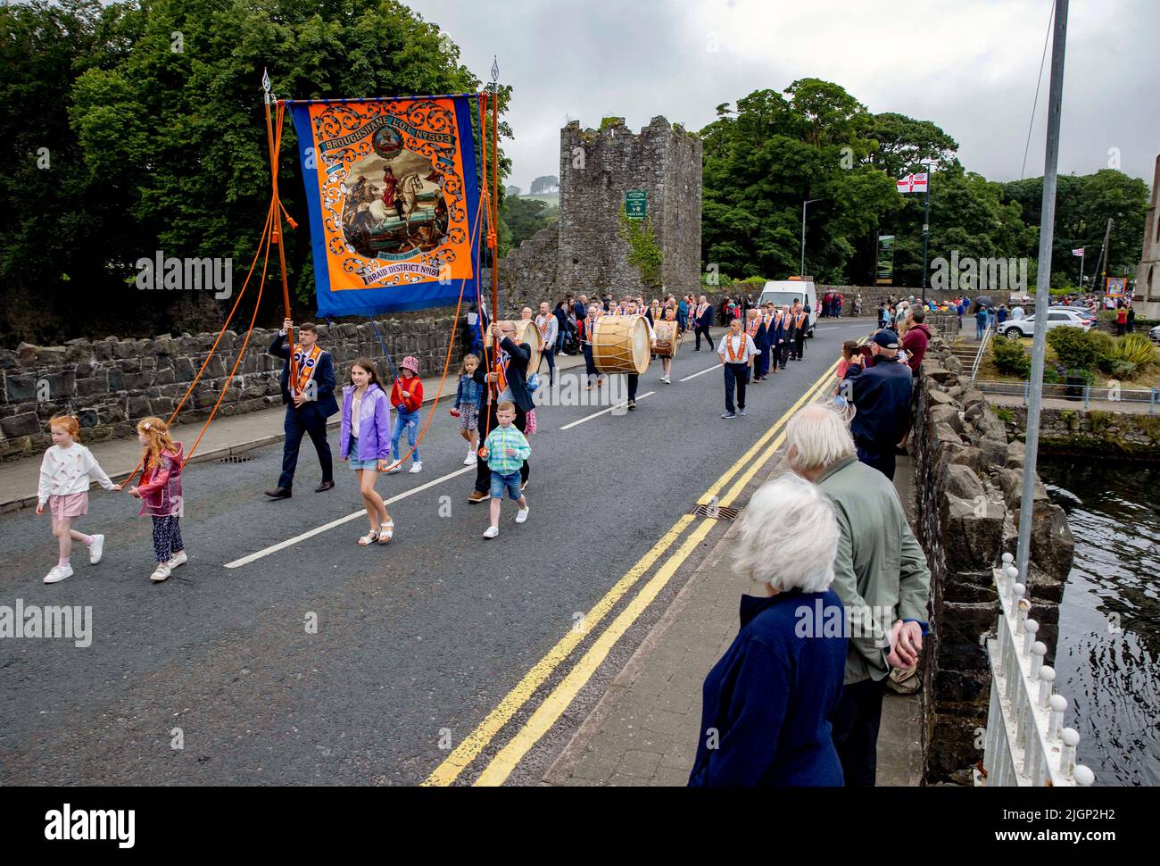 Glenarm, Co Antrim, Irlande du Nord. 12th juillet 2022. 12/07/22 Glenarm, Irlande du Nord. Photo à la Braid, le 12 juillet manifestation à Glenarm, Co Antrim.pic Steven McAuley/McAuley Multimedia Credit: McAuley Multimedia Ltd/Alay Live News Credit: McAuley Multimedia Ltd/Alay Live News Banque D'Images