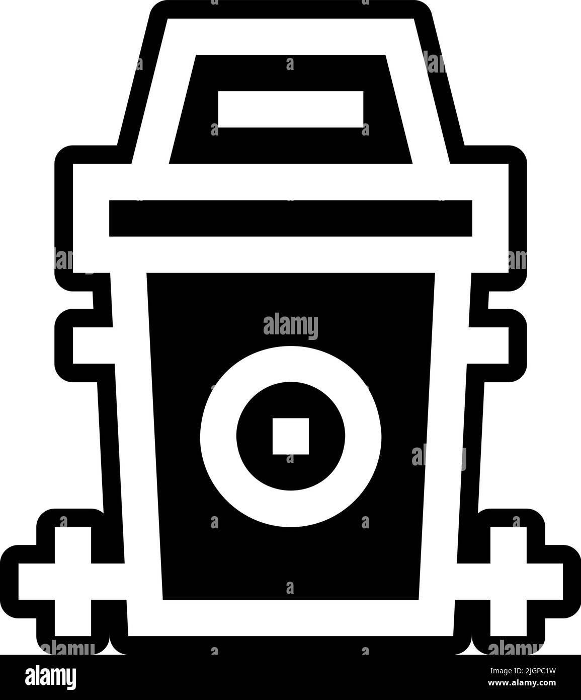 Ville icône de déchets . Illustration de Vecteur