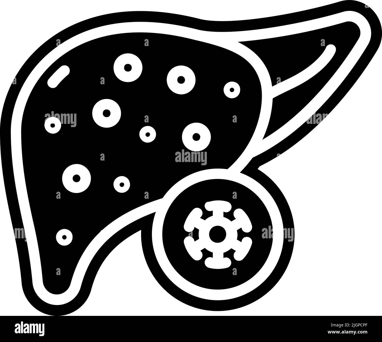 Maladies cirrhose icône . Illustration de Vecteur