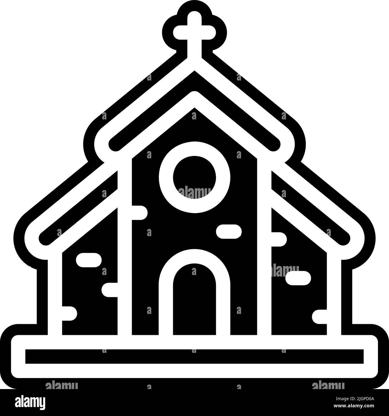 Icône de l'église de Pâques . Illustration de Vecteur