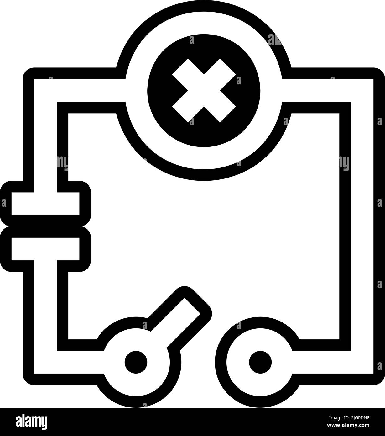 Icône du schéma de câblage des outils et éléments électriques . Illustration de Vecteur