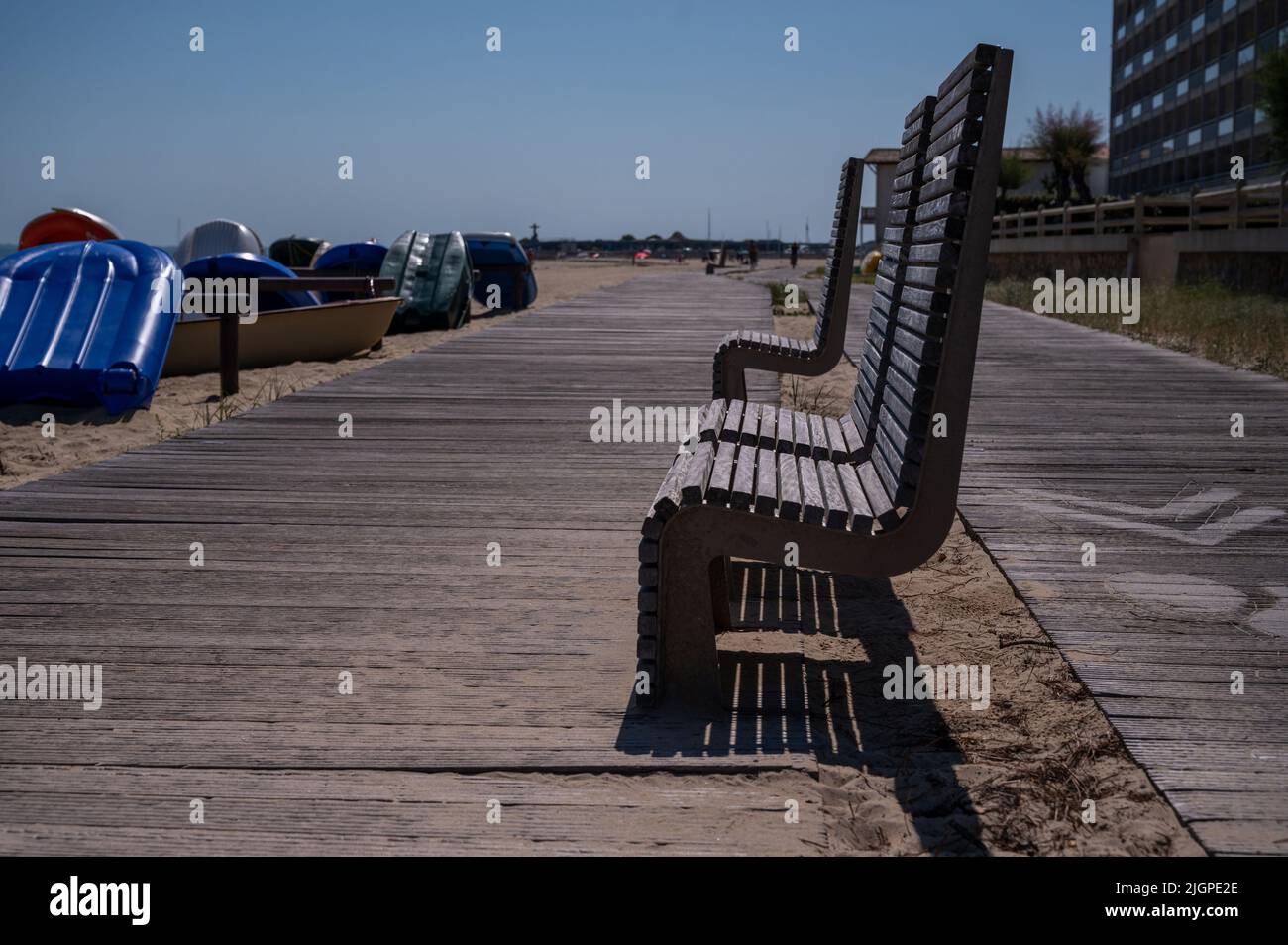 Promenades à Arcachon Beach Banque D'Images