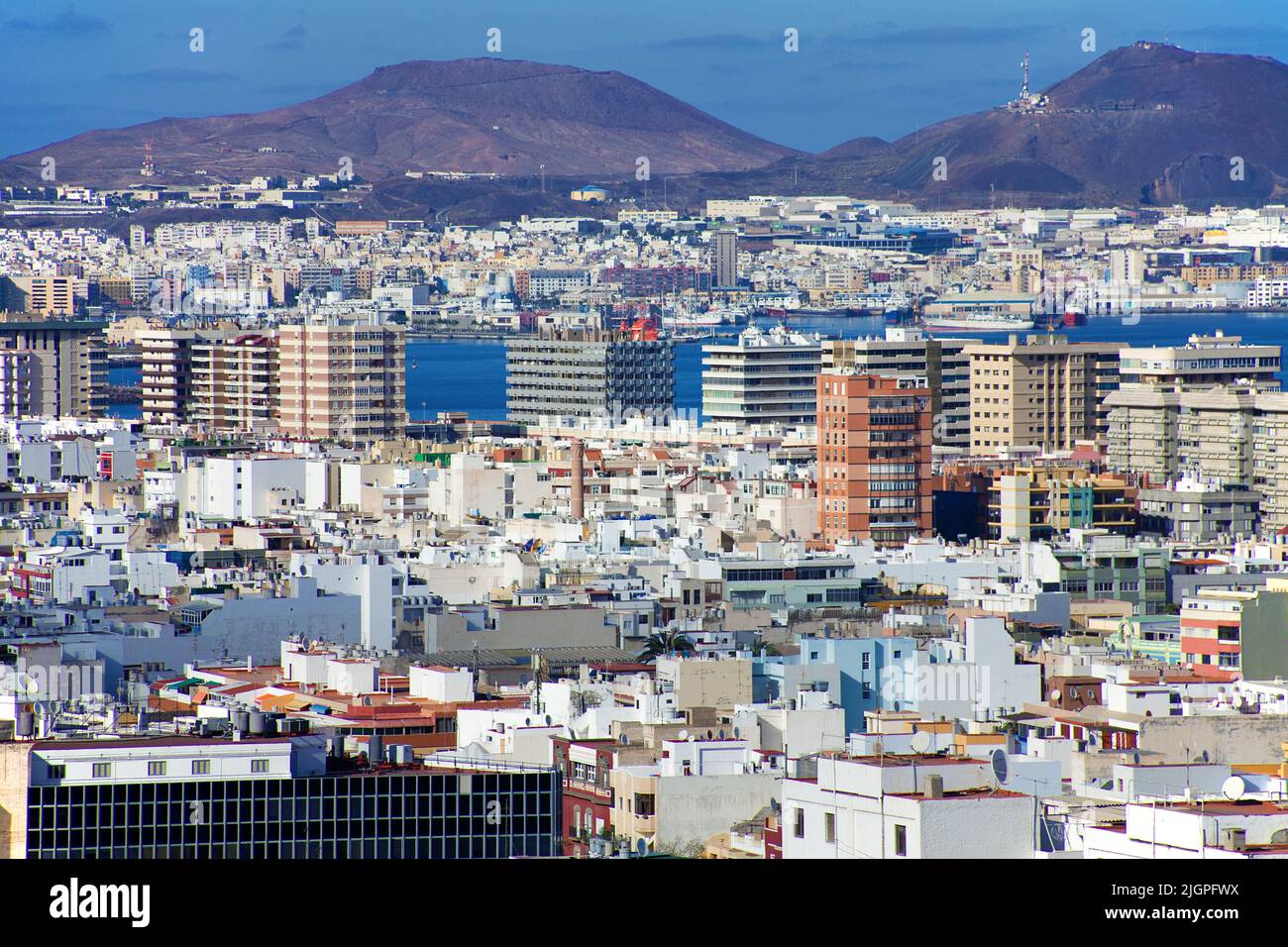 Vue d'ensemble, ville de Las Palmas, Grand Canary, Iles Canaries, Espagne, Europe Banque D'Images
