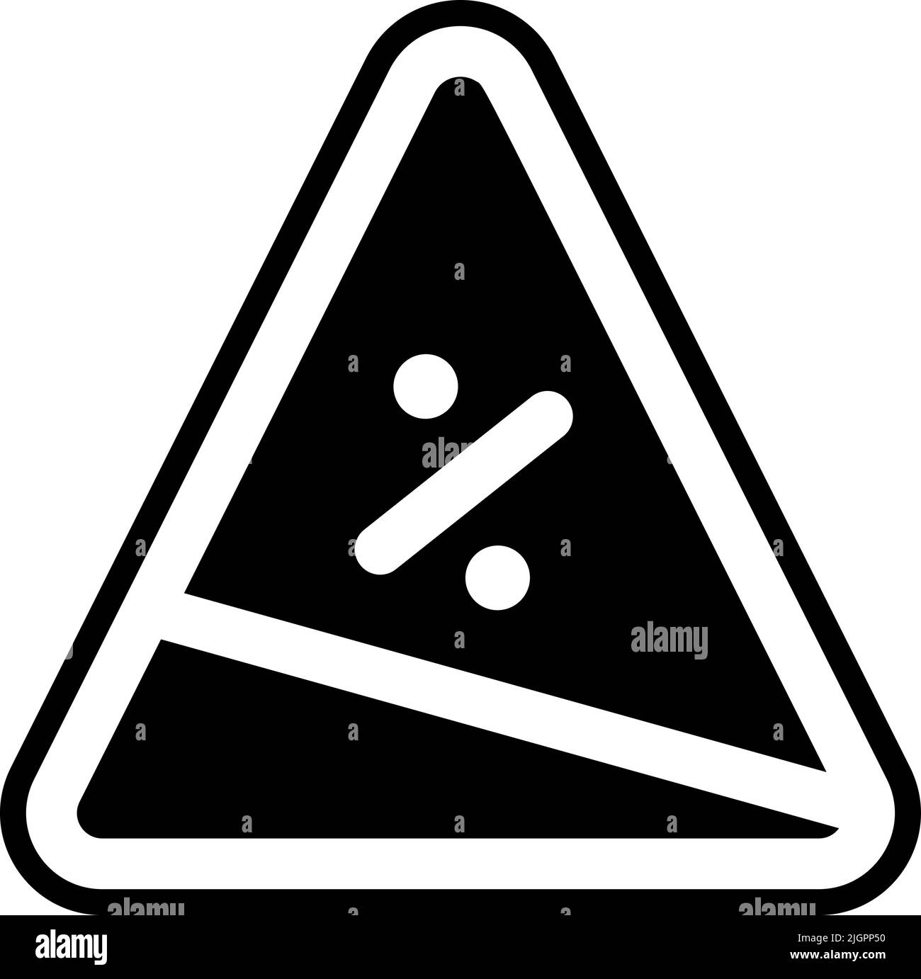 Icône de descente des panneaux de signalisation . Illustration de Vecteur