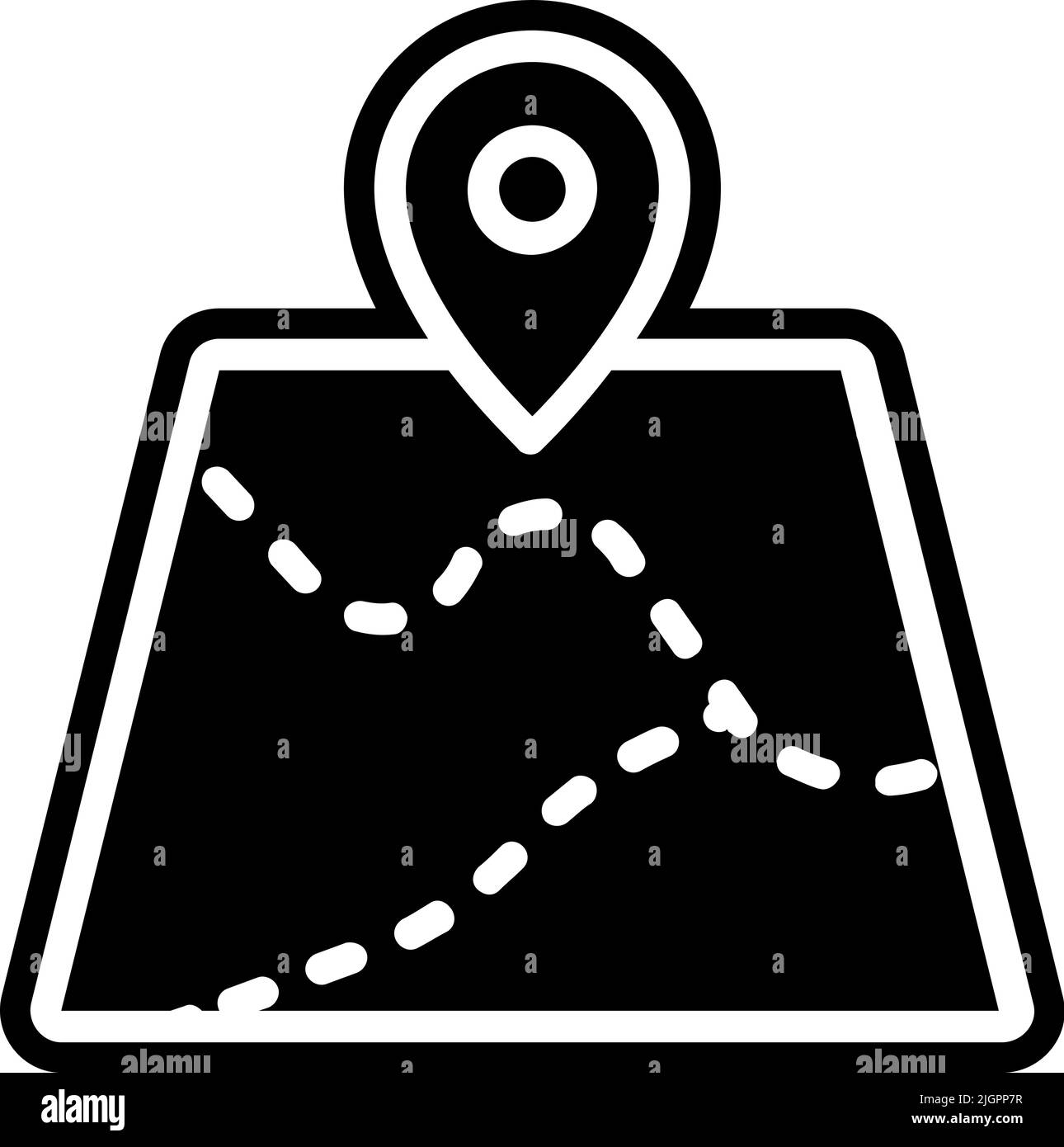 Icône d'emplacement de la carte de visite et de voyage . Illustration de Vecteur