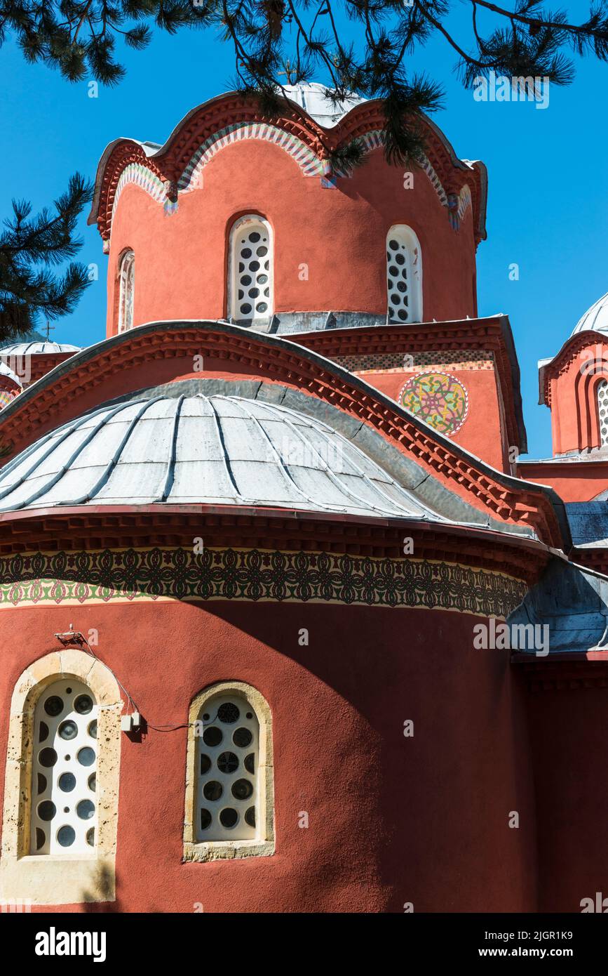Le monastère médiéval orthodoxe serbe du « Patriarcat de Peć » au Kosovo. Banque D'Images