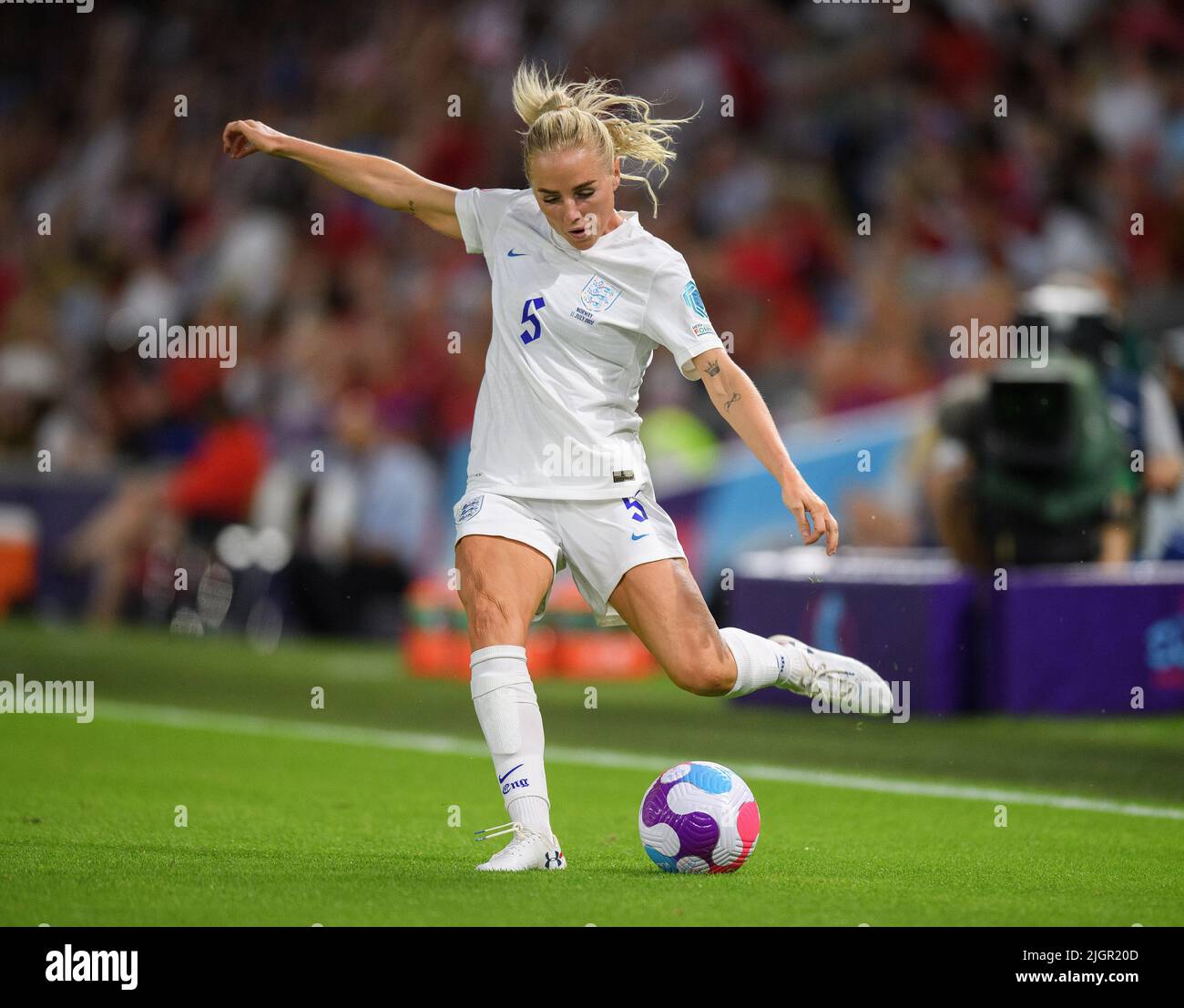 11 juillet 2022 - Angleterre contre Norvège - UEFA Women's Euro 2022 - Groupe A - Brighton & Hove Community Stadium Alex Greenwood, en Angleterre, lors de la victoire énergique sur la Norvège. Crédit photo : © Mark pain / Alamy Live News Banque D'Images