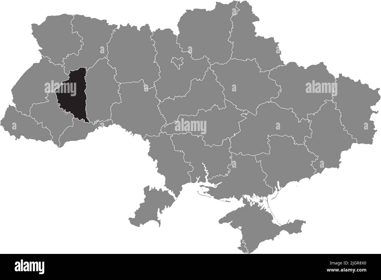 Carte de localisation de TERNOPIL OBLAST, UKRAINE Illustration de Vecteur