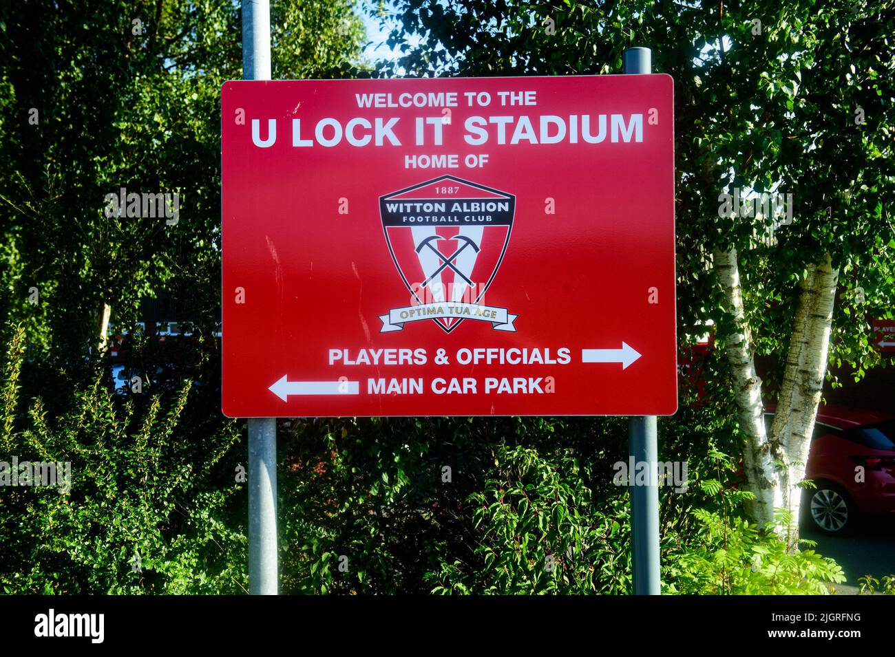 Le U-Lock IT Stadium, stade du Witton Albion FC lors du match amical d'avant-saison entre Witton Albion et Barrow au parc Wincham, Wincham, Northwich, le mardi 12th juillet 2022. (Credit: Ian Charles | MI News) Credit: MI News & Sport /Alay Live News Banque D'Images