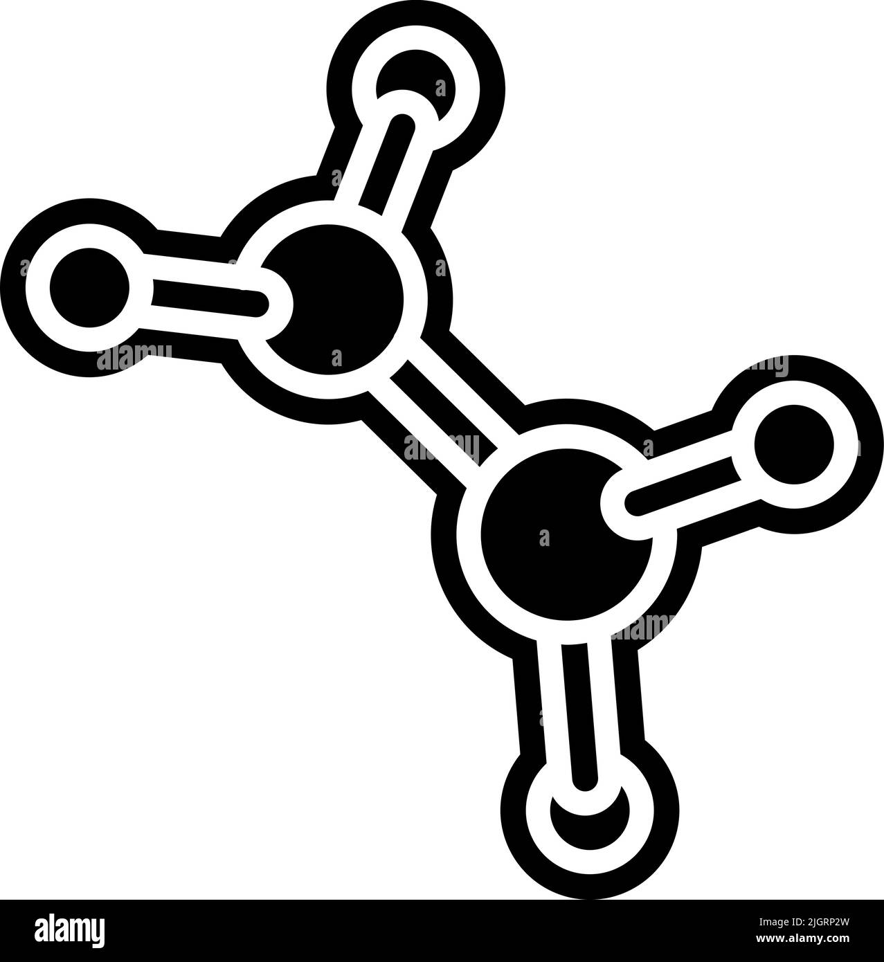 Icône structure chimique . Illustration de Vecteur